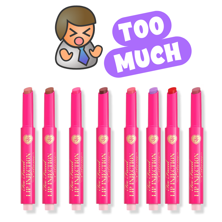 Too Faced Lip Injection Extreme Plumping Clicks Jumping the Shark with That Price