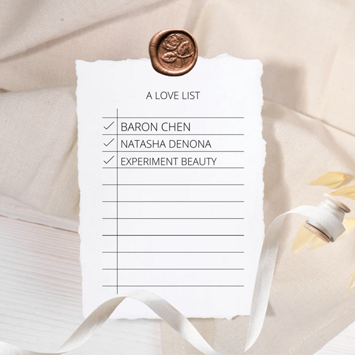 A Love List Featuring Baron Chen, Natasha Denona, and Being a Lab Rat