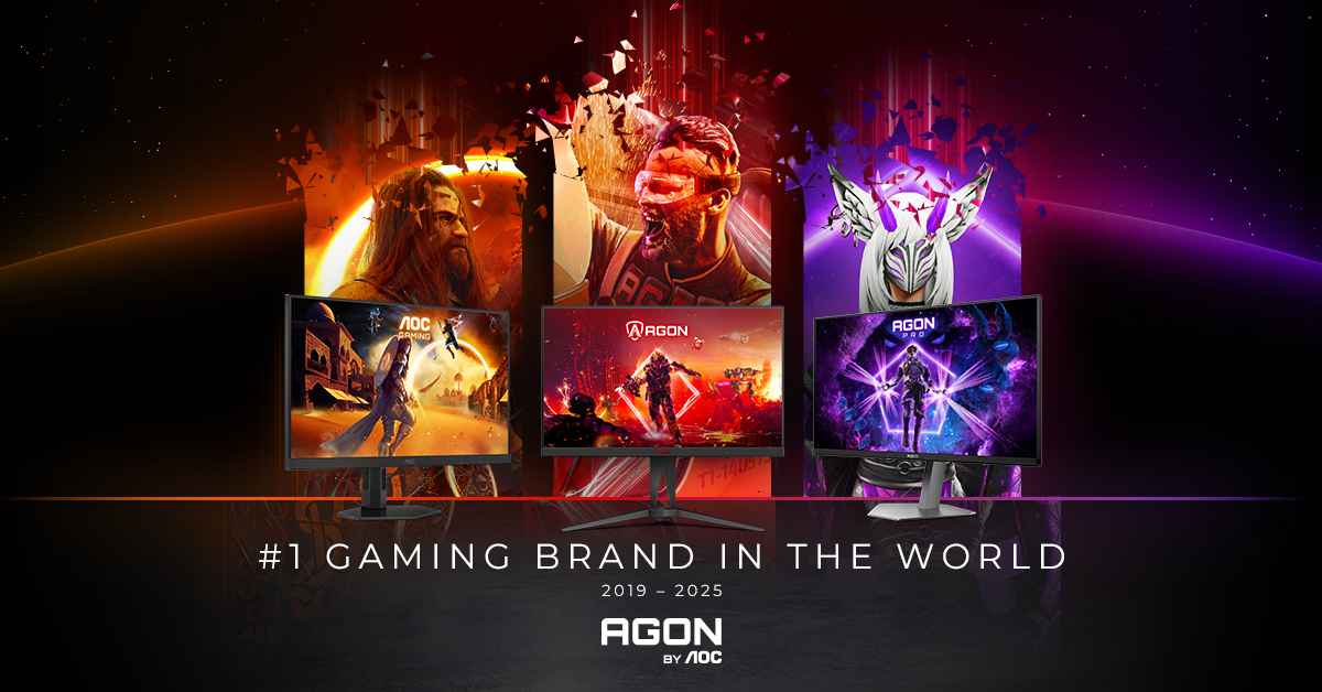 AGON by AOC retains position as world’s No.1 gaming monitor brand for sixth year in a row AGON by AOC retains position as world’s No.1 gaming monitor brand for sixth year in a row