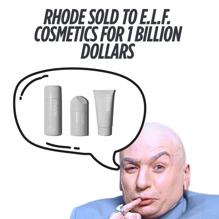 Rhode Sold to E.L.F. Cosmetics 1 Billion Rhode Sold to E.L.F. Cosmetics 1 Billion