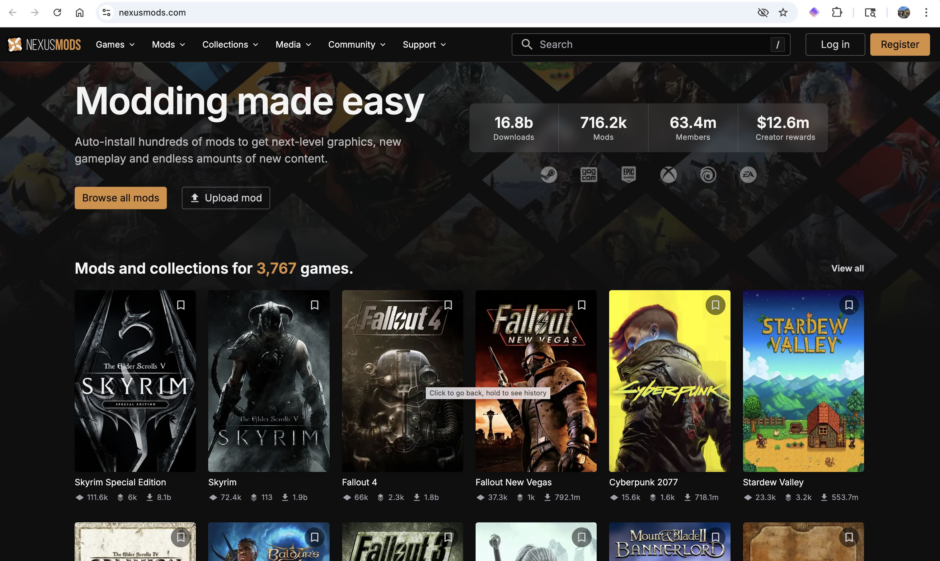 Nexus Mods, Major PC Game Modding Site, Gets Mysterious New Owners Nexus Mods, Major PC Game Modding Site, Gets Mysterious New Owners